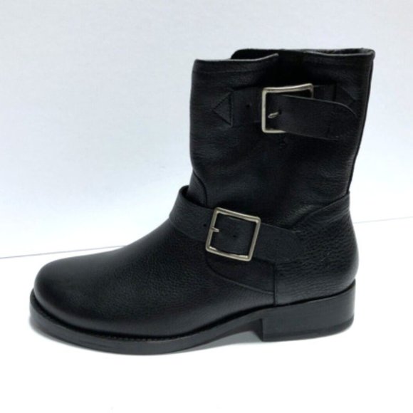 Frye Womens Vicky Engineer Black Leather Boot Size 7 M